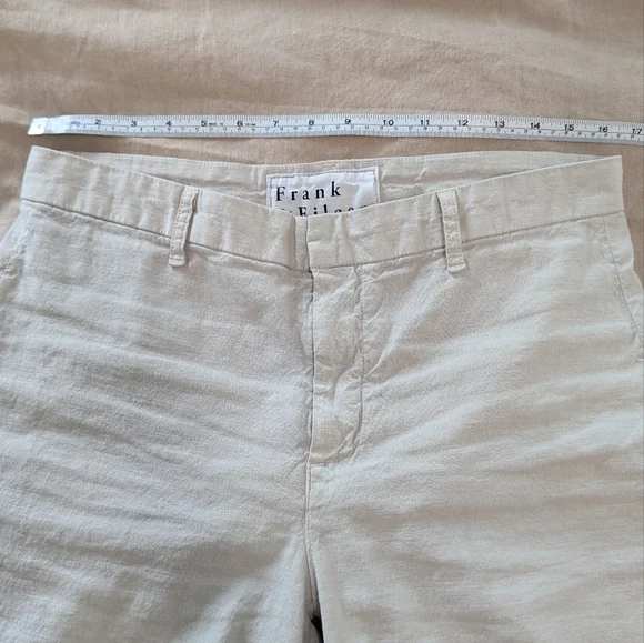 Frank & Eileen Cement Wexford Wide leg Linen Pants - Picture 6 of 10